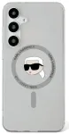 Etui Karl Lagerfeld Button Karl Head   Printed Logo MagSafe Samsung Galaxy S25 czarny