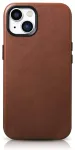 iCarer Oil Wax Premium Leather Case iPhone 14 Plus magnetiline nahast &uuml;mbris MagSafe-ga, pruun (WMI14220703-RB)