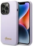 Guess GUHCP14LSLSMU iPhone 14 Pro 6,1" fioletowy|purple hard case Silicone Vintage Gold Logo