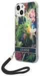 Guess GUOHCP14SHFLSB iPhone 14 | 15 | 13 6.1" niebieski|blue hardcase Flower Strap