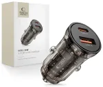 Tech-Protect CC01 autolaadija | 30W | PD, QC | USB-A, USB-C | must