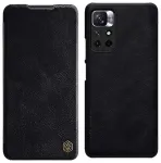 Nillkin Qin Case klapp&uuml;mbris Xiaomi Redmi Note 11T 5G / 11S 5G / 11 5G (China) / Poco M4 Pro 5G jaoks - Must