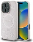 Guess GUHMP16LPSAPSMEP Saffiano Peony Classic Logo telefoni &uuml;mbris MagSafe toega iPhone 16 Pro roosa