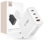 Tech-Protect NC100W v&otilde;rgulaadija | 100W | GaN, PD, QC 3.0 | USB-C, USB-A | valge