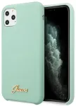 Guess GUHCN65LSLMGG iPhone 11 Pro Max roheline Silicone Vintage Gold Logo &uuml;mbris