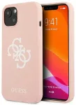 Guess GUHCP13SLS4GWPI iPhone 13 mini 5,4" roosa|pink hard case Silicone 4G Logo