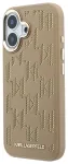 Karl Lagerfeld PU Perforated Monogram telefoni &uuml;mbris MagSafe toega iPhone 17 beež