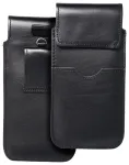 ROYAL - Nahast universaalne klapiga tasku / must - Suurus 2XL - IPHONE 6 PLUS / SAMSUNG A52 / XIAOMI REDMI NOTE 10