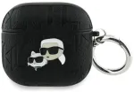 Etui Karl Lagerfeld Monogram Karl &    Choupette Head do AirPods 4 czarny