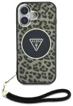 Etui Guess HC IML Leopard Triangle Cord   Strap do iPhone 16 MagSafe brązowy