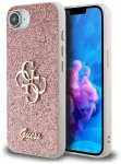 Case Guess Fixed Glitter Big 4G for iPhone 16e pink