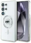 Etui Karl Lagerfeld Button Karl Head Printed Logo MagSafe Samsung Galaxy S25 Ultra biały