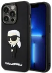 Karl Lagerfeld KLHCP14X3DRKINK iPhone 14 Pro Max 6.7" black hardcase Rubber Ikonik 3D