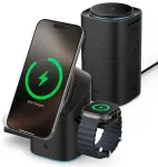 Spigen Essential EF223MS 3-in-1 juhtmevaba laadija | Qi 2 | must