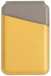 UNIQ Lyden DS magnetiline RFID rahakott ja telefonialus, kollane-hall|canary yellow-flint grey