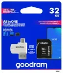 GOODRAM M&auml;lukaart MicroSD All in one - 32GB adapteriga UHS I CLASS 10 100MB/s + lugeja