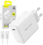 Blavec BC-8 reisilaadija | 65W | PD, QC, GaN | USB-C | USB-C kuni USB-C kaabliga komplektis | valge