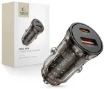 Tech-Protect CC01 autolaadija | 45W | PD, QC | USB-A, USB-C | must