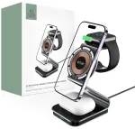 Tech-Protect QI15W-A29 3-in-1 juhtmevaba laadija | Qi | &Uuml;hildub MagSafe'iga | 15W | must