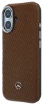 Mercedes PU Leather Semi Wrap telefoni &uuml;mbris MagSafe toega iPhone 17 pruun