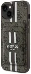 Etui Guess 4G Stripes z portfelem         Magsafe do iPhone 15 brązowy