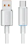 USAMS Cloud Series US-SJ658 andmeside- ja laadimiskaabel | USB-A kuni USB-C | 30W | 1.2m | valge