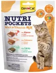 Cat food : GIMBORN Nutri Pockets Malt Vitamin Mix with Beef, Salmon, Catnip, 150gr