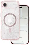 Glitter telefoni &uuml;mbris MagSafe toega iPhone 17 Air roosa l&auml;bipaistev