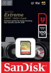 SanDisk m&auml;lukaart Extreme SDHC 32GB 100/60MB/s C10 V30 UHS-I U3