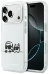 Karl Lagerfeld IML Karl & Choupette Peekaboo Logo telefoni &uuml;mbris MagSafe toega iPhone 17 Pro valge