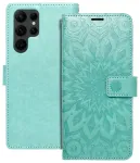 MEZZO mandala raamatut&uuml;&uuml;pi telefoni &uuml;mbris Samsung Galaxy S22 Ultra (S908) roheline