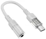 Adapter AUX USB C to Jack 3,5 mm Hoco 0,15 m LS37 l&auml;bipaistev hall