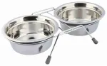 Kausside komplekt alusega - Trixie Eat on Feet Bowl Set, 2*0.9l/16cm