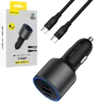 Blavec BS-06D Trip autolaadija | 95W | PD, QC | USB-A, USB-C | USB-C kuni USB-C kaabliga komplektis | must