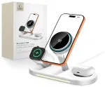 Tech-Protect A51 ArcticBoost 3-in-1 juhtmevaba laadija | Qi 2.2 | &Uuml;hildub MagSafe'iga | 25W | valge
