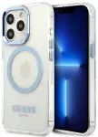 Guess GUHMP13XHTRMB Metal Outline telefoni &uuml;mbris MagSafe toega iPhone 13 Pro Max sinine