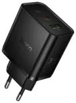 Telefonialaadija Hoco 2x USB C + USB A QC3.0 PD 3A 65W N75 must