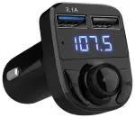 Goodbuy auto FM-saatja USB | Micro SD | USB | Sinine LED | 3.1A v2