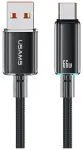 USAMS Cloud Series US-SJ658 andmeside- ja laadimiskaabel | USB-A kuni USB-C | 30W | 1.2m | must