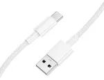 Borofone BX117 Source andmeedastus- ja laadimiskaabel | USB-A kuni USB-C | 15W | 1m | valge