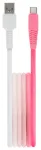 Setty KGA-C-1.5/320 data transfer and charging cable | USB-A to USB-C | 15W | 1.5m | white, pink