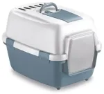 Closed cat toilet WivaCatt 55x40x40cm white|blue