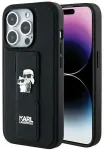 Karl Lagerfeld KLHCP13LGSAKCPK Gripstand Saffiano Karl&Choupette Pins telefoni &uuml;mbris iPhone 13 Pro | iPhone 13 must