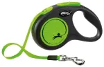 Automaatne rihm koertele - Trixie Flexi New NEON, tape leash, S: 5 m, neon green