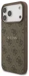 Guess PU Leather 4G Colored Ring telefoni &uuml;mbris MagSafe toega aluse ja iPhone 17 Pro Max pruun