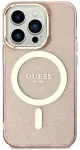 Guess GUHMN61HCMCGP iPhone 11 | Xr 6.1" pink|pink hardcase Glitter Gold MagSafe