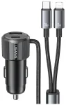 USAMS YT Series CC287 autolaadija | 66W | USB-A, USB-C | USB-C kuni USB-C/Lightning kaabliga komplektis