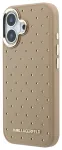 Karl Lagerfeld PU Perforated Gold Dots telefoni &uuml;mbris MagSafe toega iPhone 17 beež