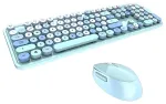 MOFII Sweet juhtmevaba klaviatuur ja optiline hiir 2.4G USB sinine - mitmev&auml;rvilised nupud