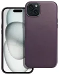 Riff Magsafe kunstnahast rahakott metalln&ouml;&ouml;pidega Apple iPhone 15 Plus jaoks Dark violet